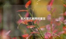 名片赞代刷网找墨言