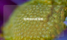 如何挂抖音涨粉