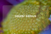 抖音运营广告语怎么写