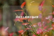 抖音怎么看累计谁点赞